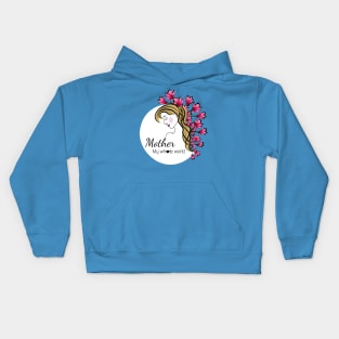 Blonde woman Kids Hoodie